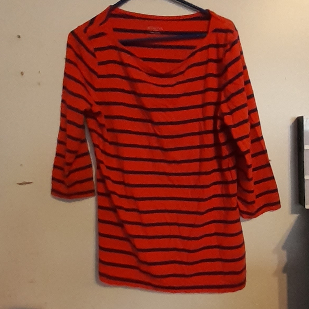 Free with bundle merona striped burnt orange w blue stripes